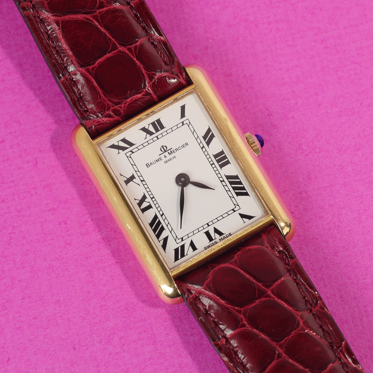 Baume & Mercier Tank Style Ref. 37077 18K Yellow Gold
