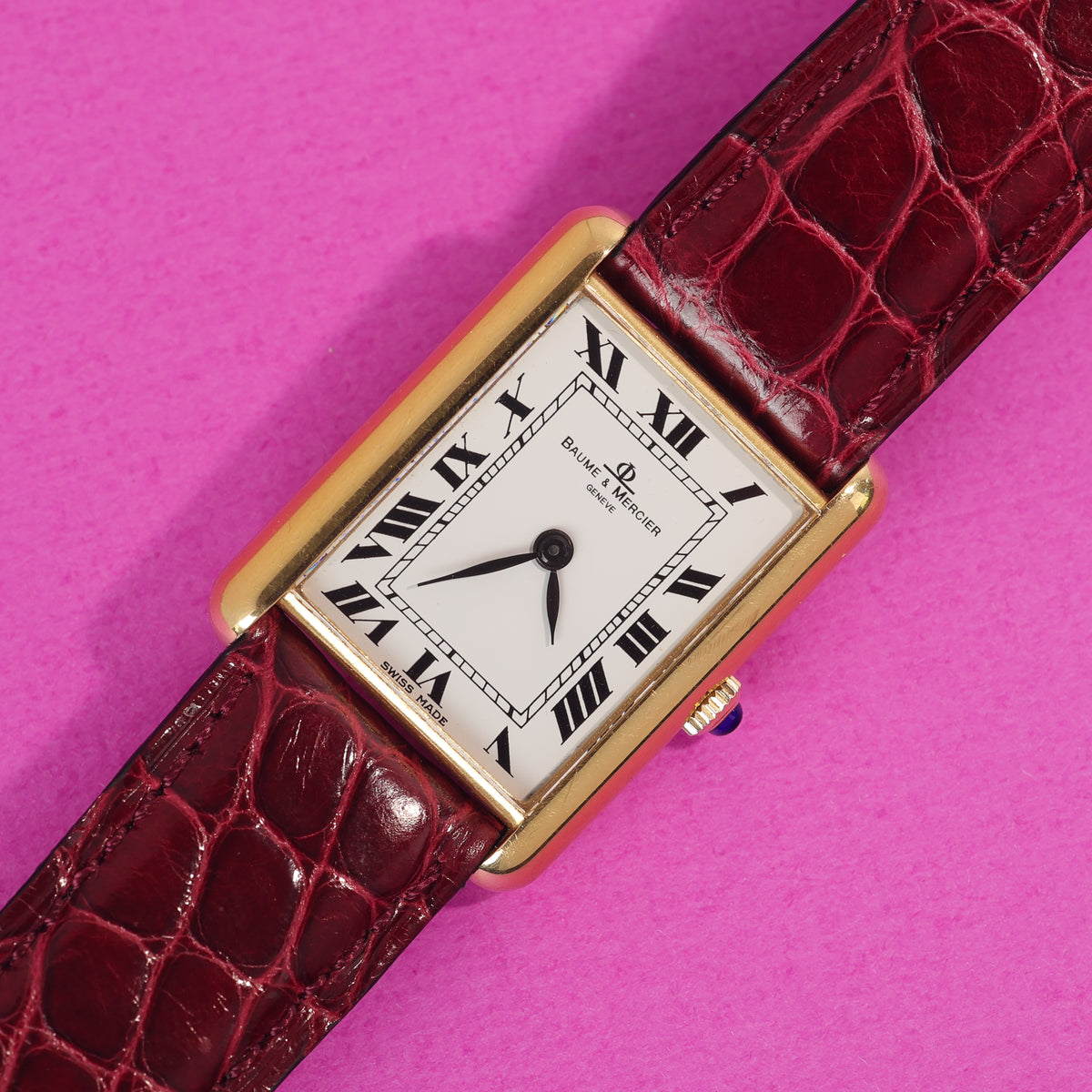 Baume & Mercier Tank Style Ref. 37077 18K Yellow Gold