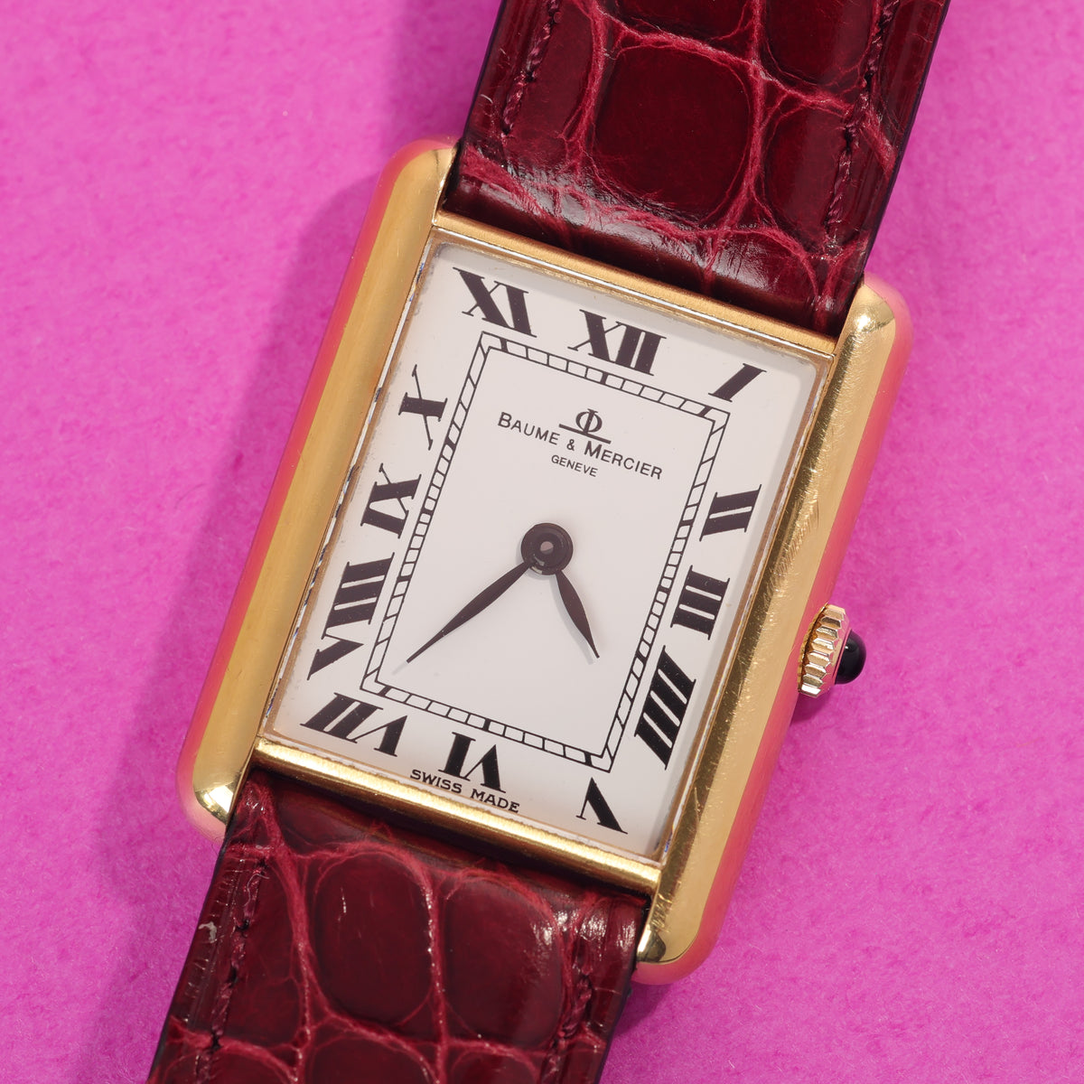 Baume & Mercier Tank Style Ref. 37077 18K Yellow Gold