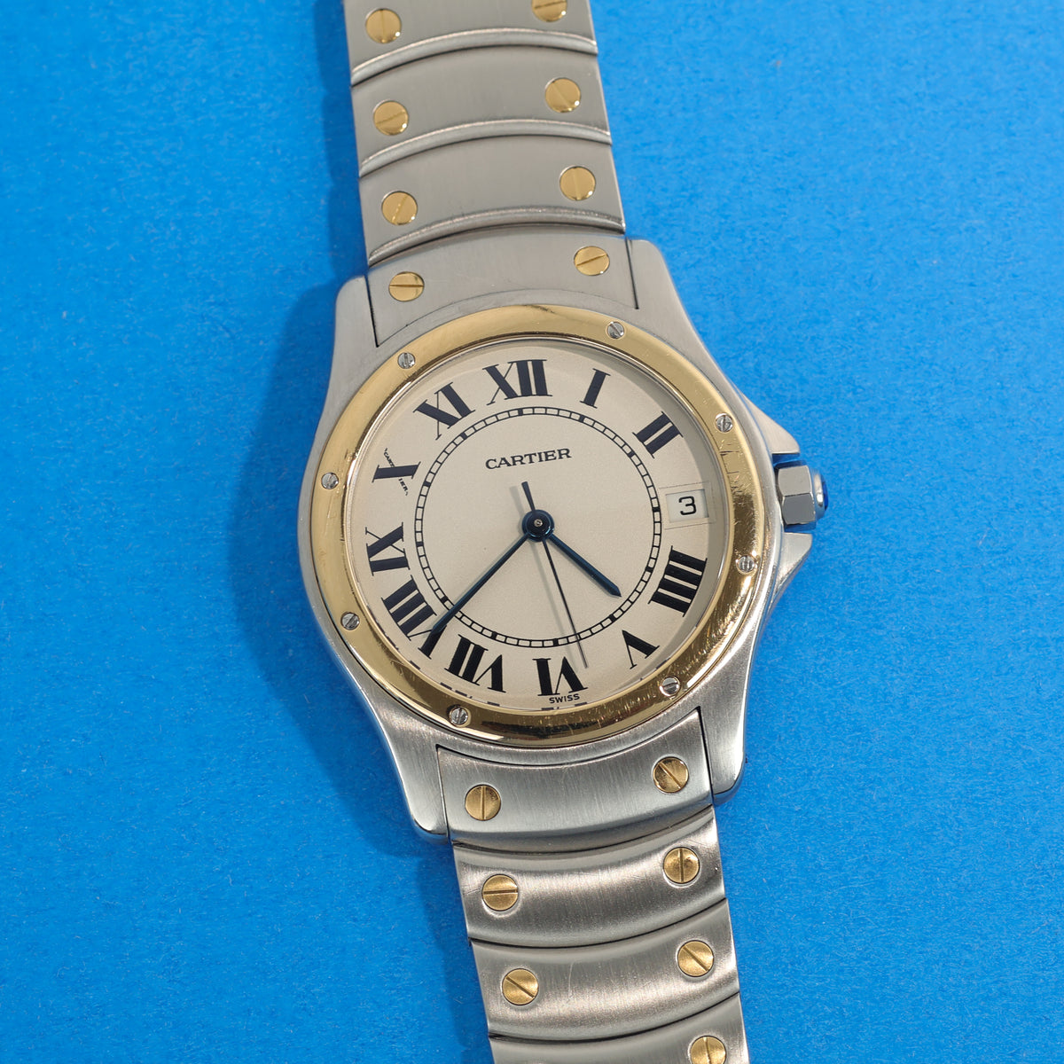Cartier Santos Ronde Ref. 1910 Steel and Gold