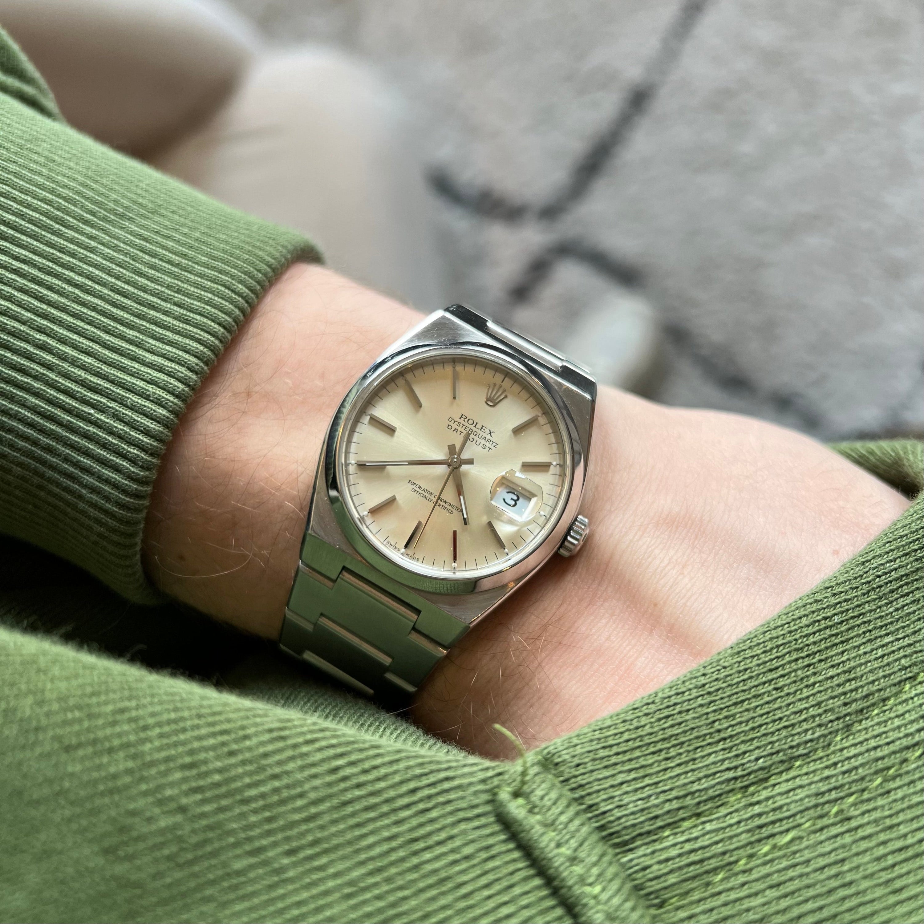 Rolex Datejust Oysterquartz Ref. 17000A (Warm) Silver Dial