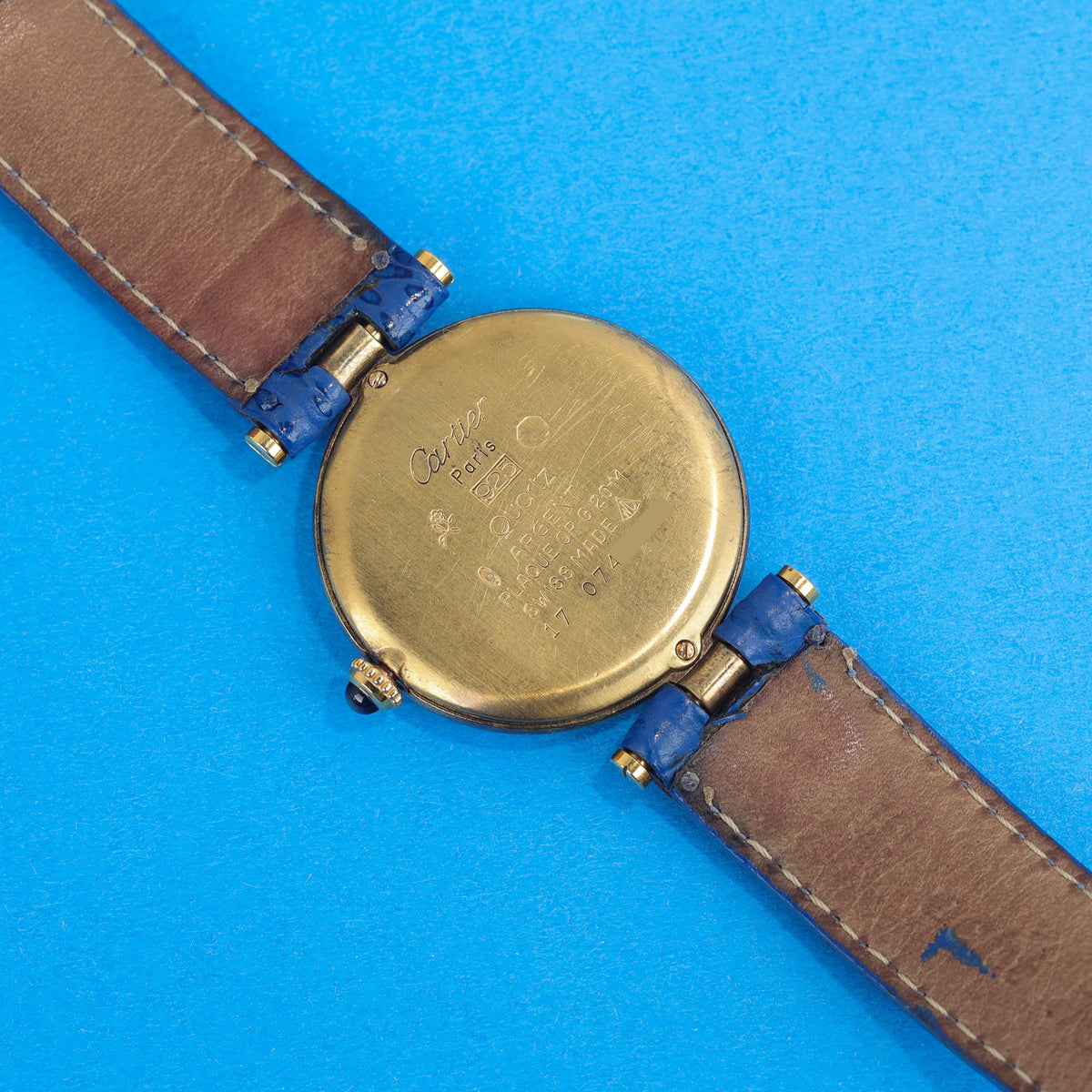 Cartier Must Vendome Large Blue Lapis Style Dial 'OMEST Group' Dial
