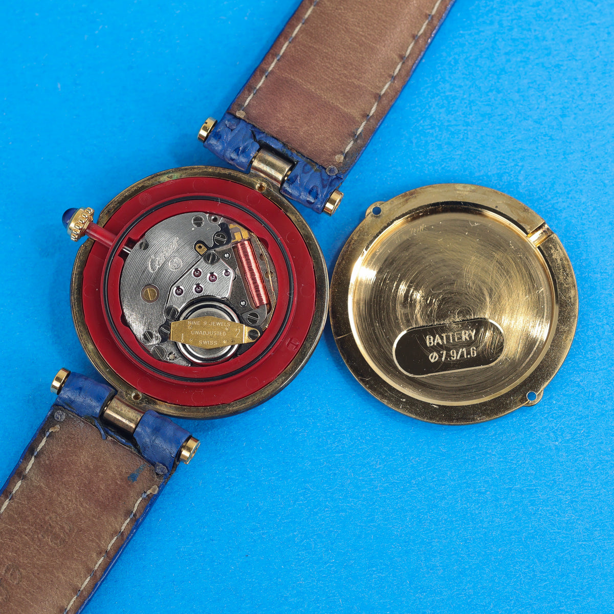 Cartier Must Vendome Large Blue Lapis Style Dial 'OMEST Group' Dial