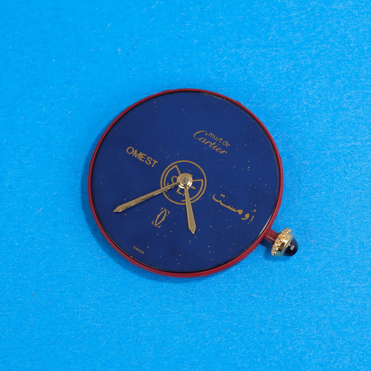 Cartier Must Vendome Large Blue Lapis Style Dial 'OMEST Group' Dial