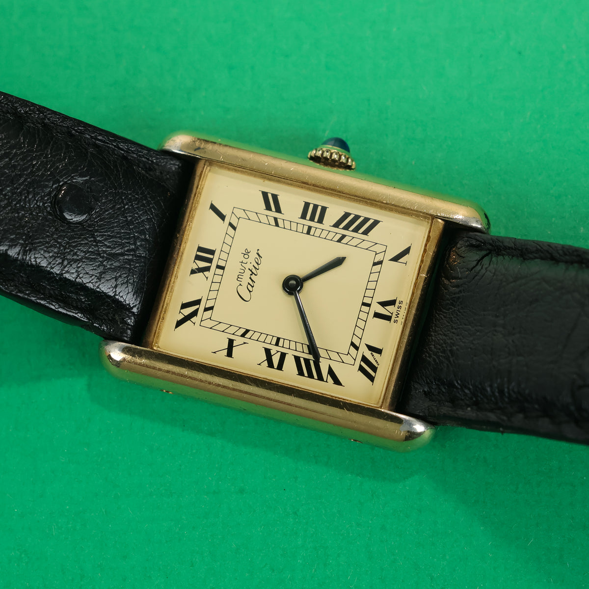 Cartier Tank Must Ivory Roman Numeral Dial Handwound Large