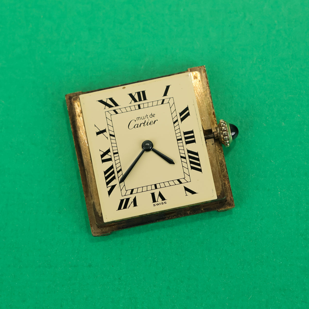 Cartier Tank Must Ivory Roman Numeral Dial Handwound Large