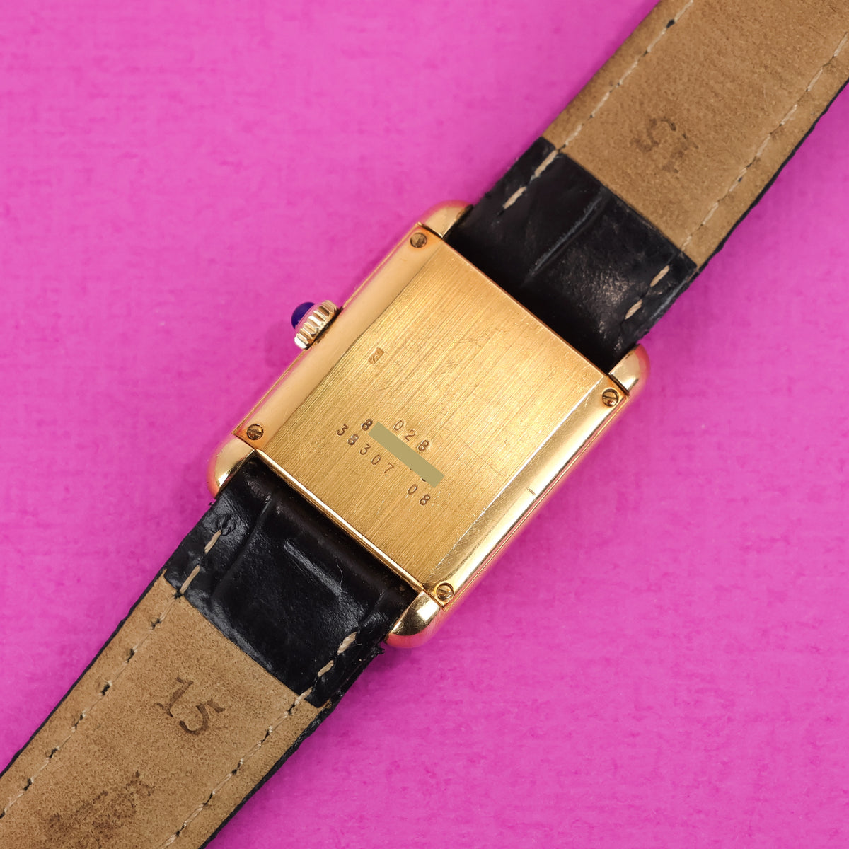 Baume & Mercier Ref. 38307 Tank Style 'Twisted' 18K Yellow Gold