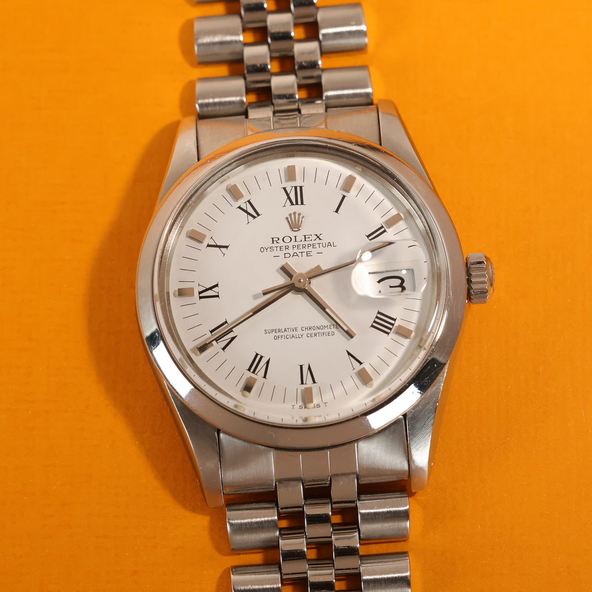 Rolex Oyster Perpetual Date Ref. 15000 White Roman Dial