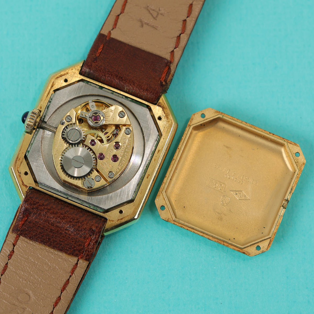 Baume & Mercier 'Ceinture' Ref. 38259 18K Yellow Gold Small Champagne
