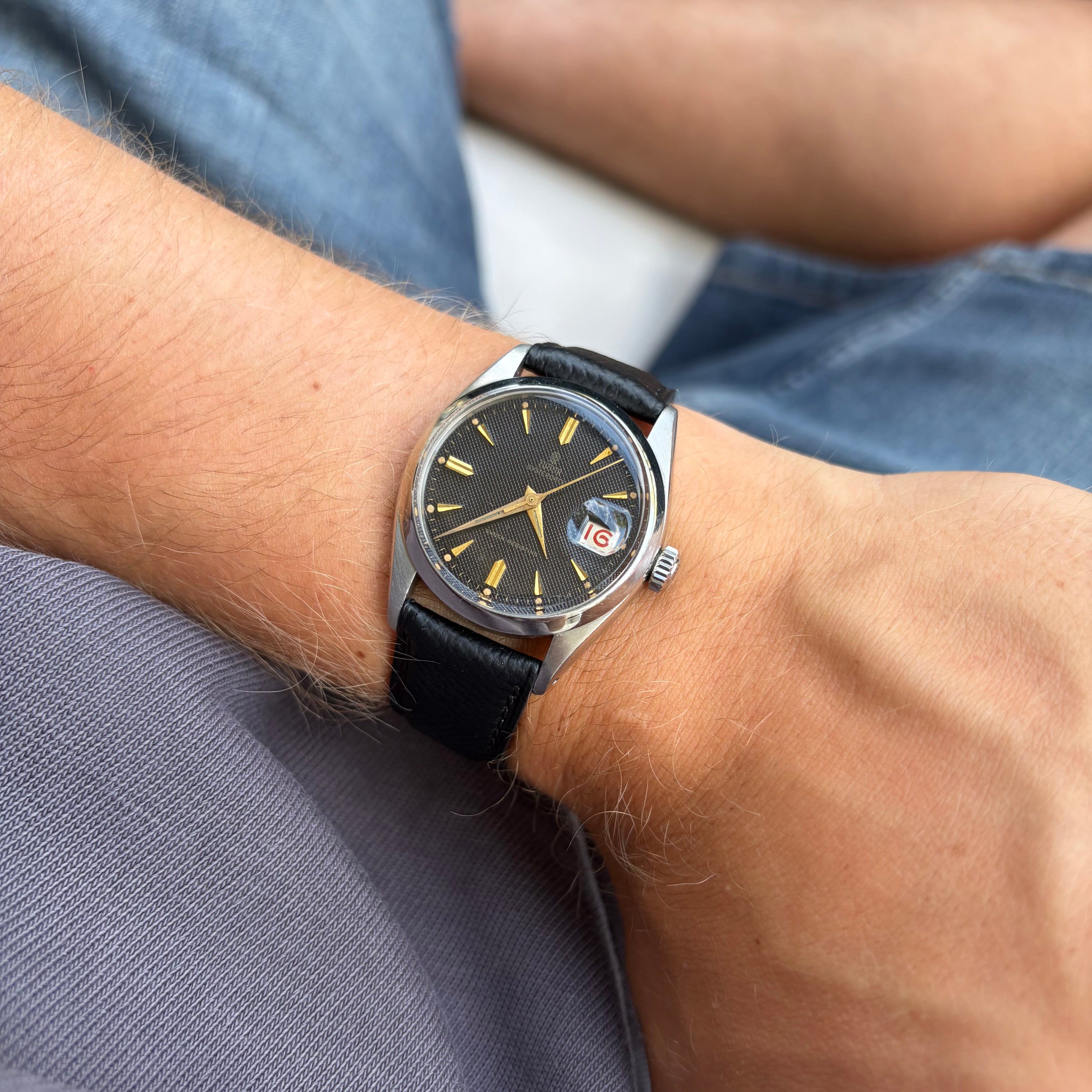 Tudor Oysterdate Ref. 7939 Black Honeycomb Dial