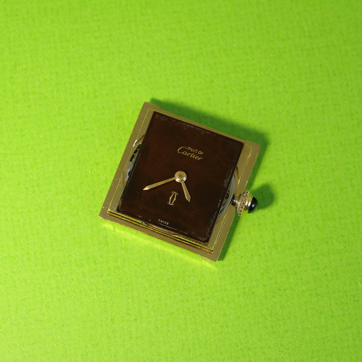 Cartier Tank Must Small Brown 'Tortoise Shell' Dial