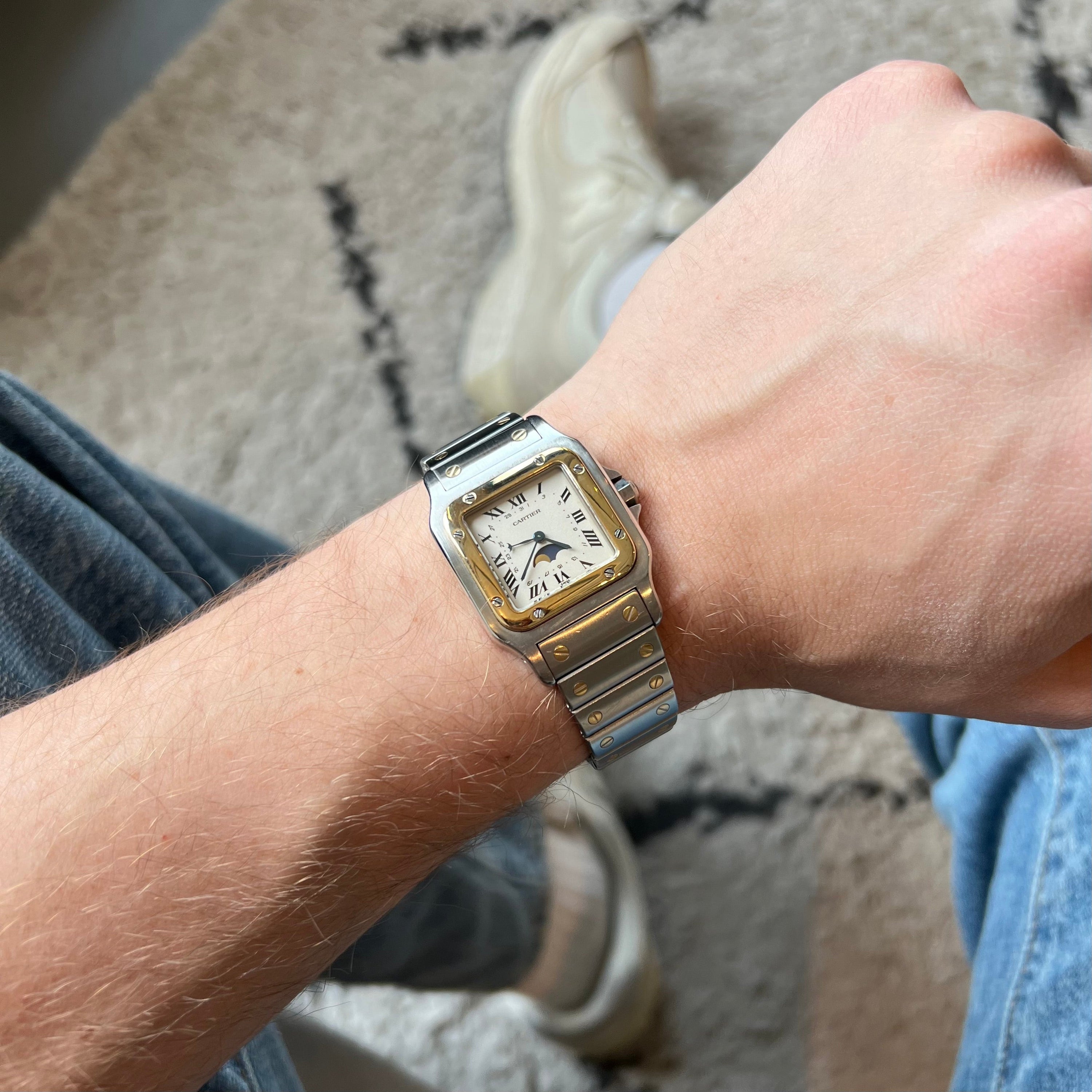 Cartier Santos Ref. 119901 Moonphase Box and Papers