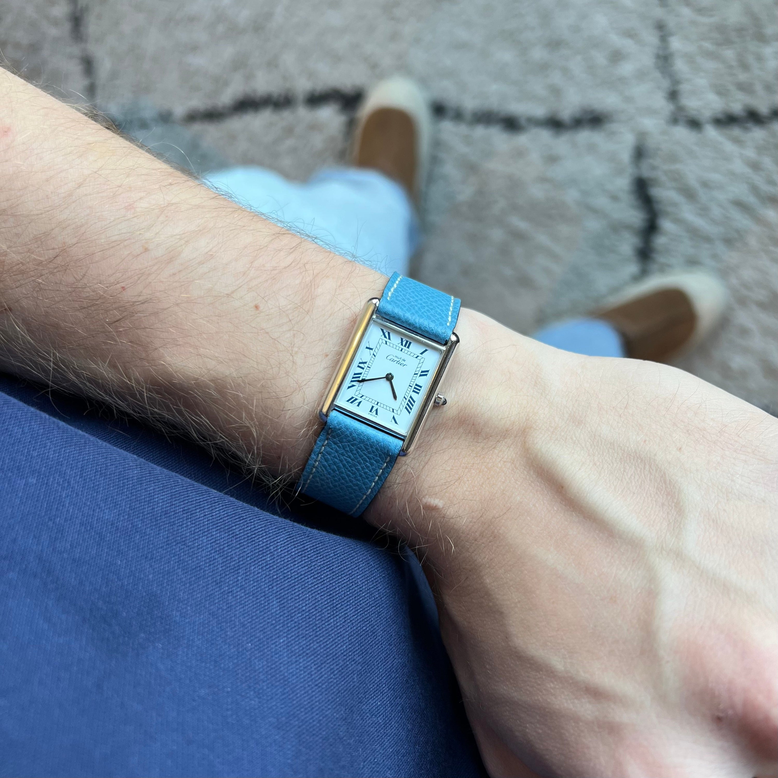 Cartier Tank Must Ref. 681006 Silver Dark Blue Roman Dial