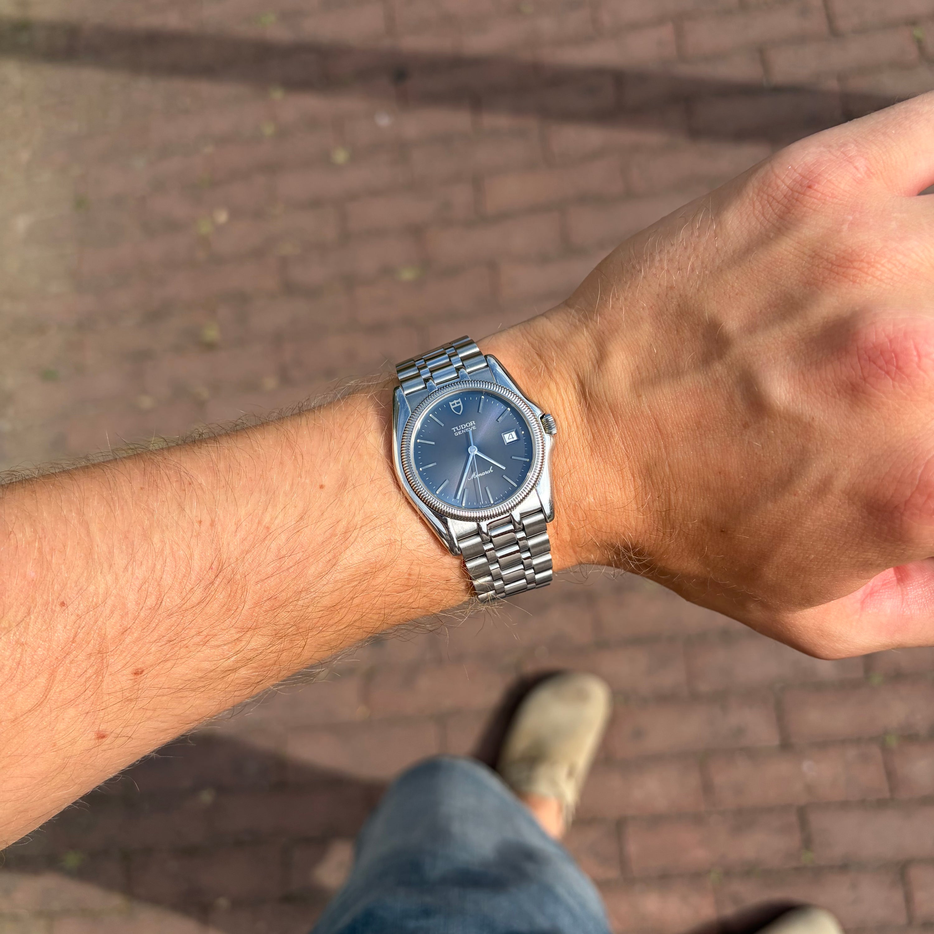 Tudor Monarch Ref. 15630 Purplish Blue Patina Dial
