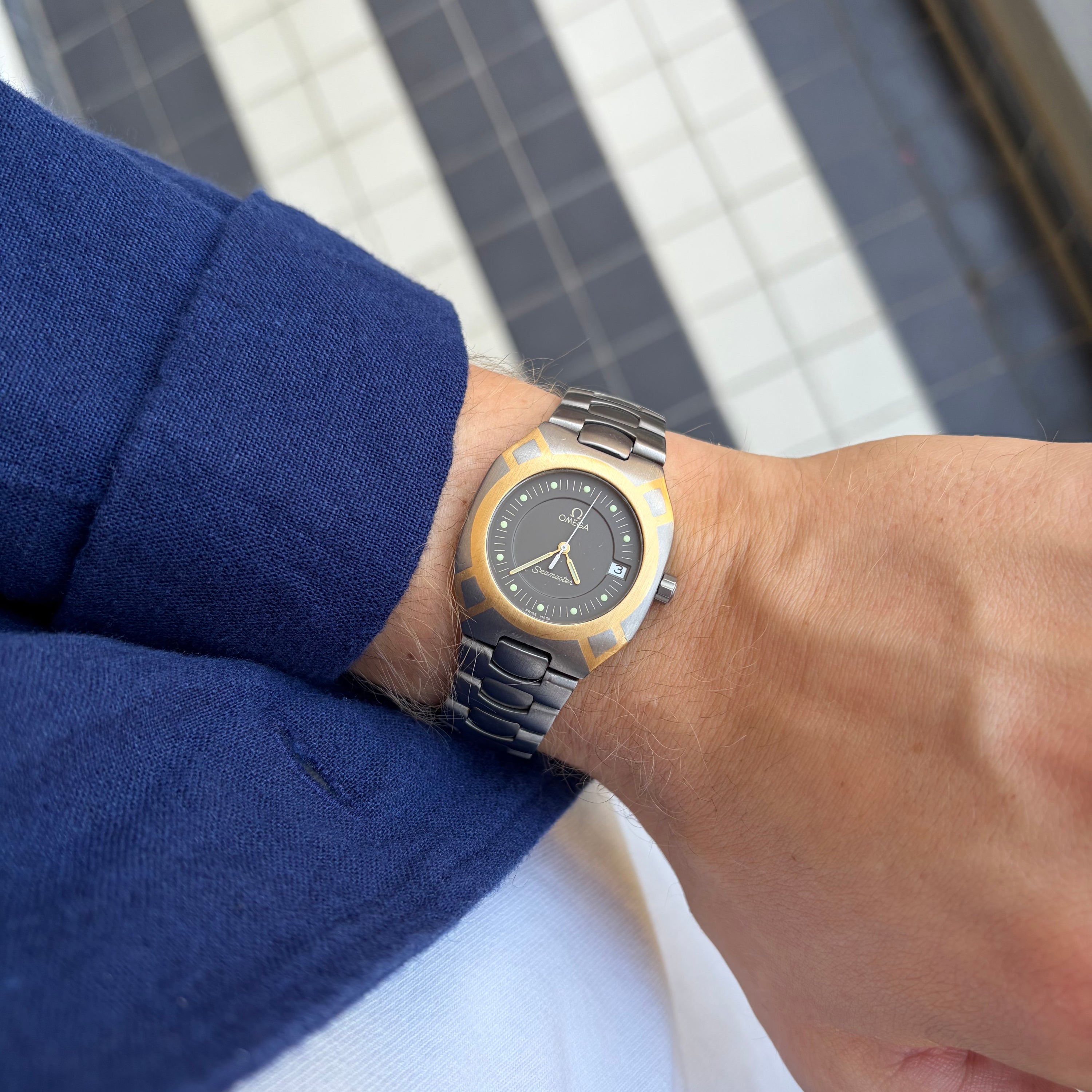 Omega Seamaster Polaris Ref. 3960.981 Gold Titanium Original Papers