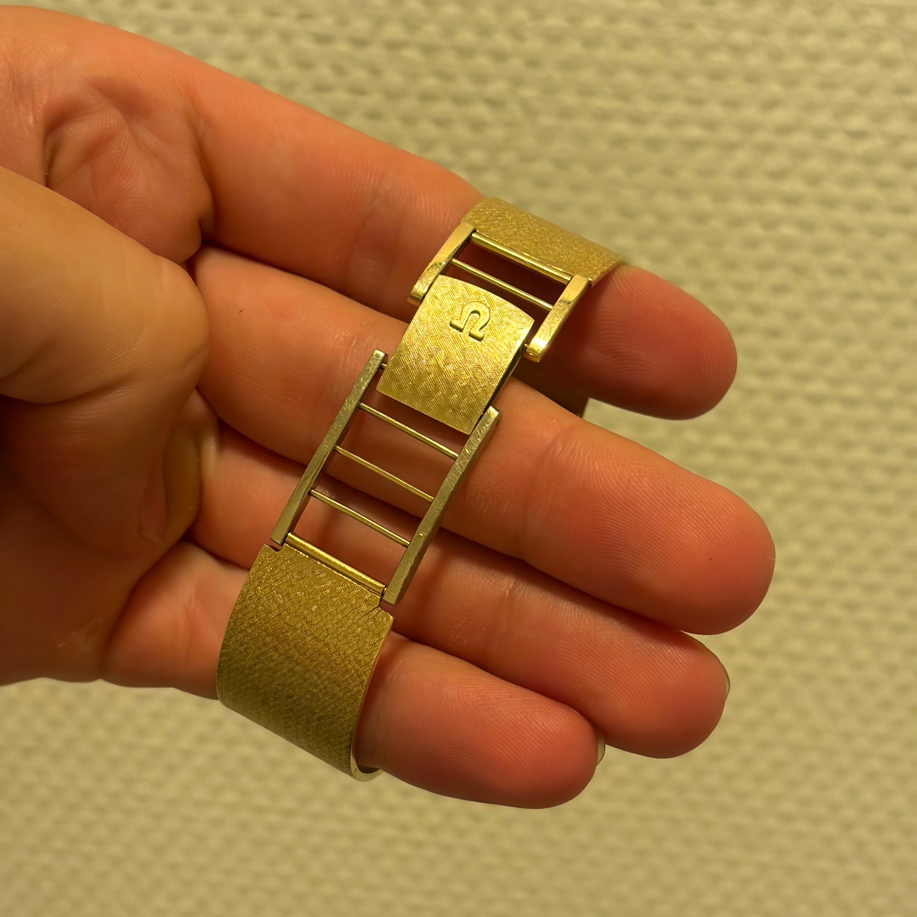 Omega Tank-Style Dresswatch Ref. DD6846 14K Yellow Gold Diamonds