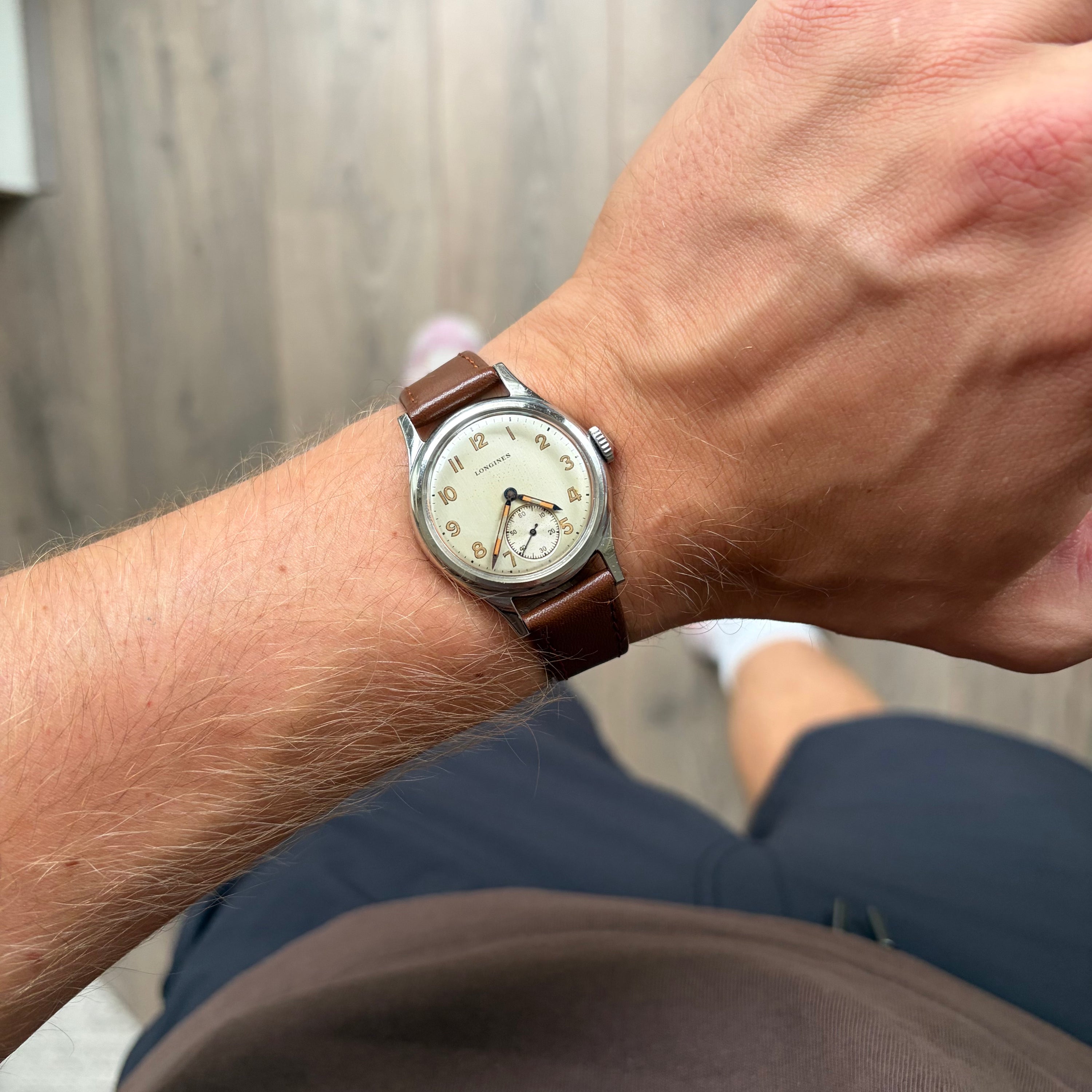 Longines Sei Tacche Ref. 5411 Silver Brushed Dial