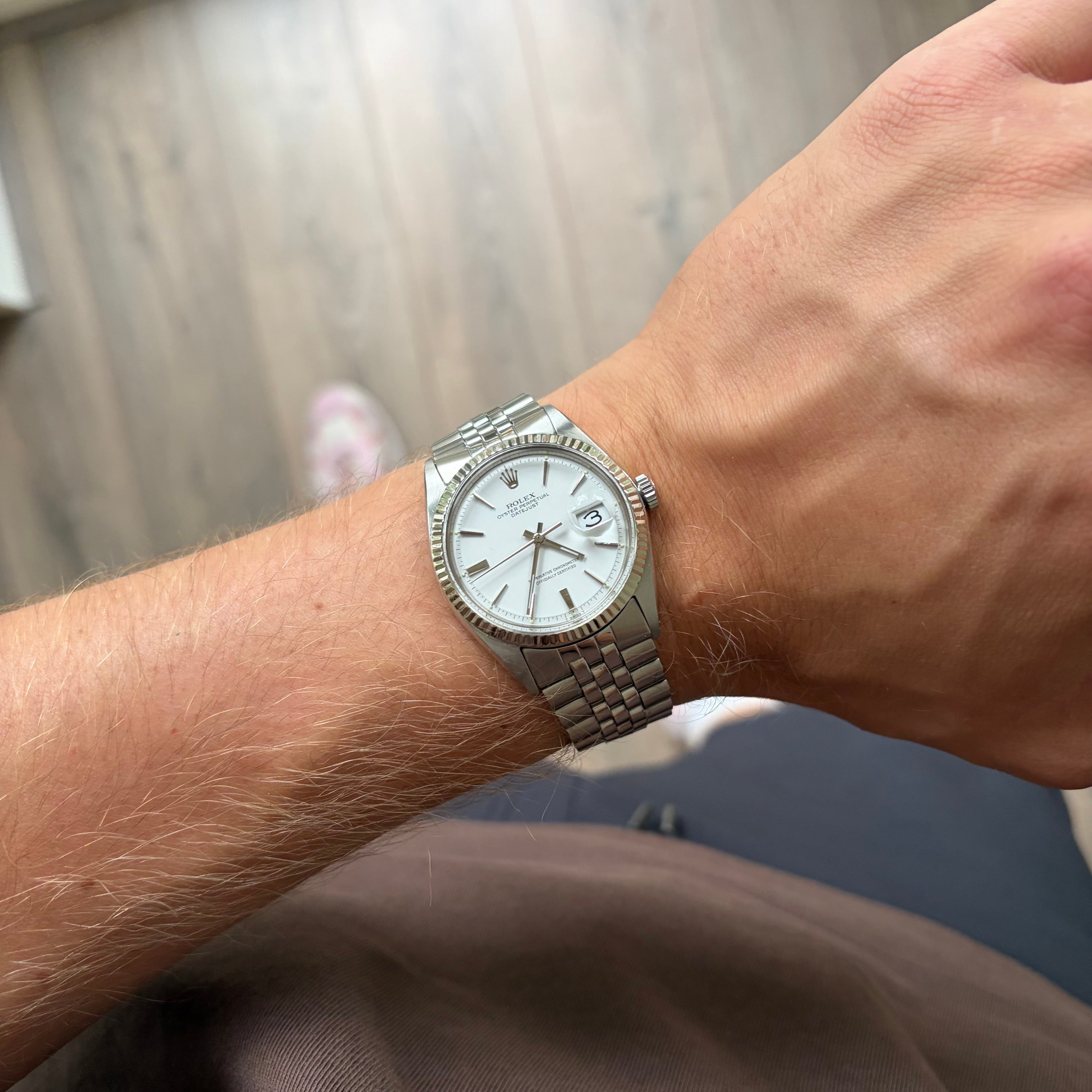 Rolex Datejust Ref. 1601 Matte White Dial