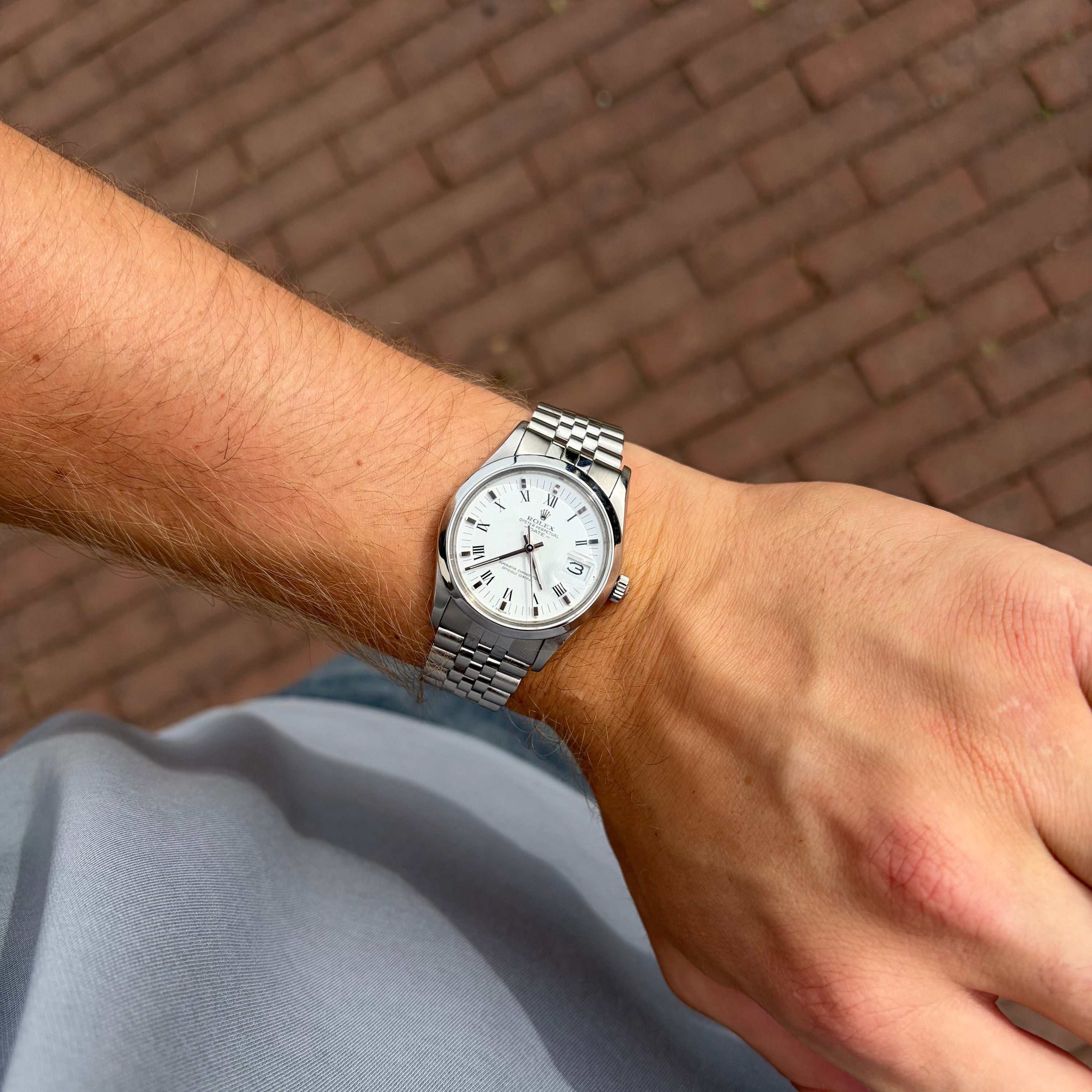 Rolex Oyster Perpetual Date Ref. 15000 White Roman Dial