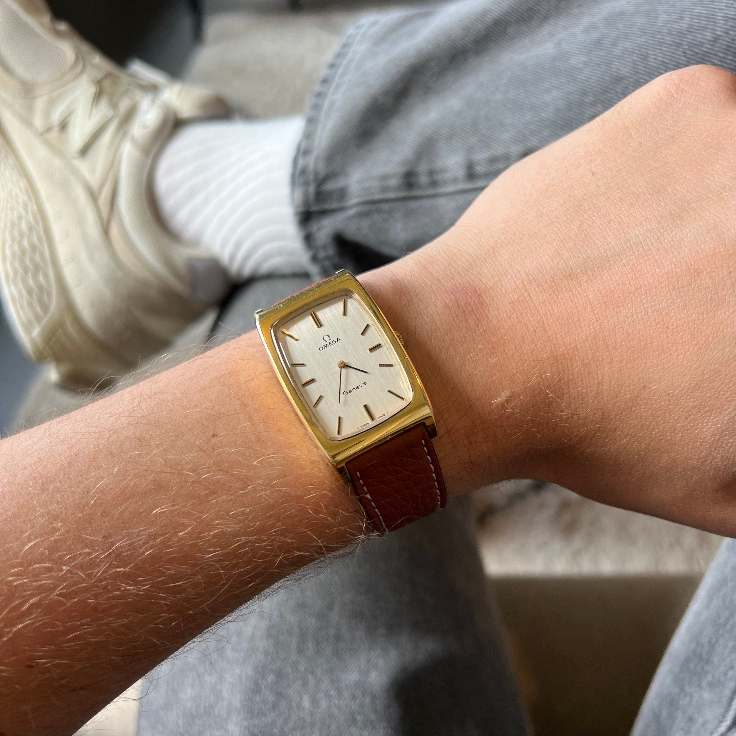 Omega Geneve Tank Ref. 111.0110 Gold Plated