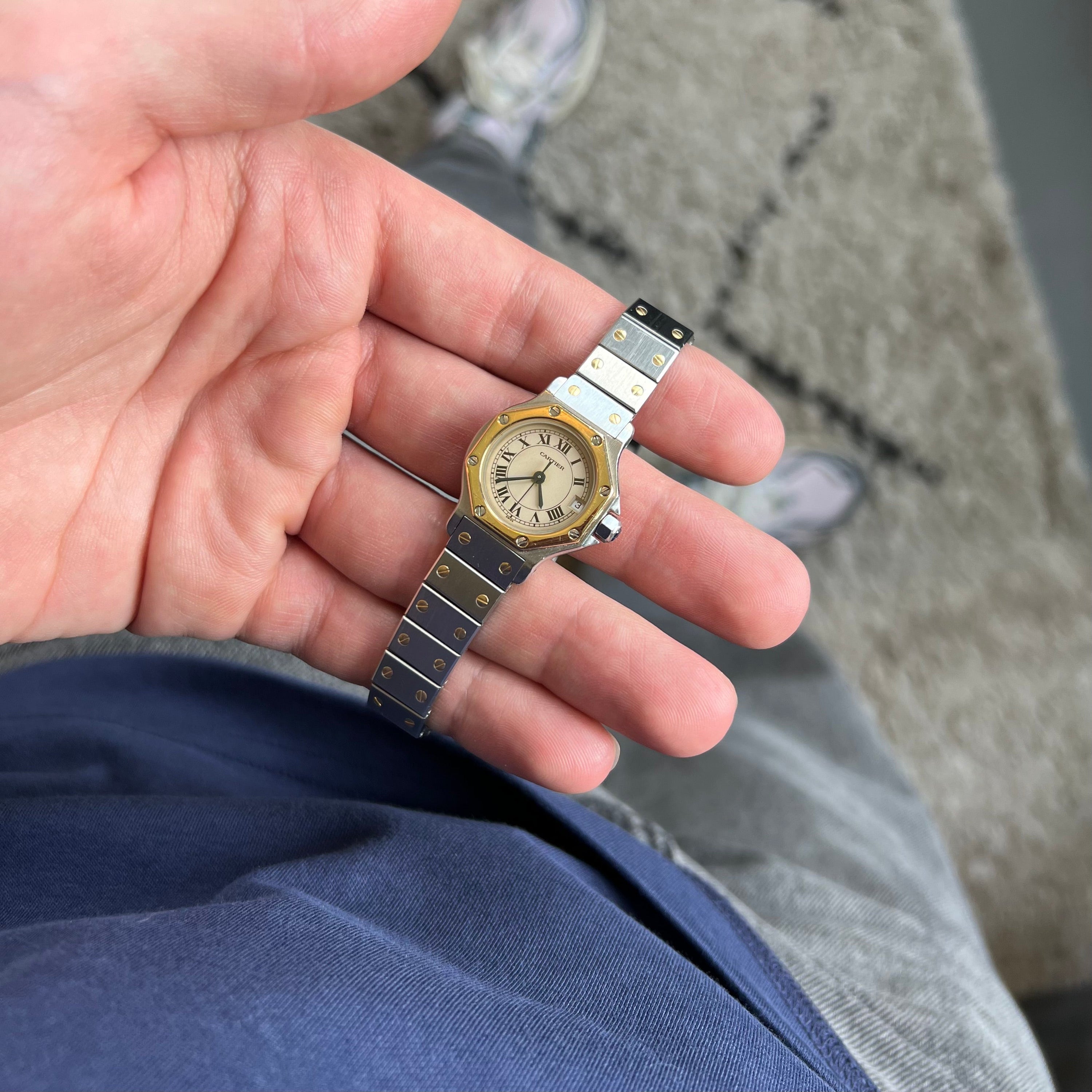 Cartier Santos Octagon Ref. 187903 Steel / Gold Ladies Box and Papers