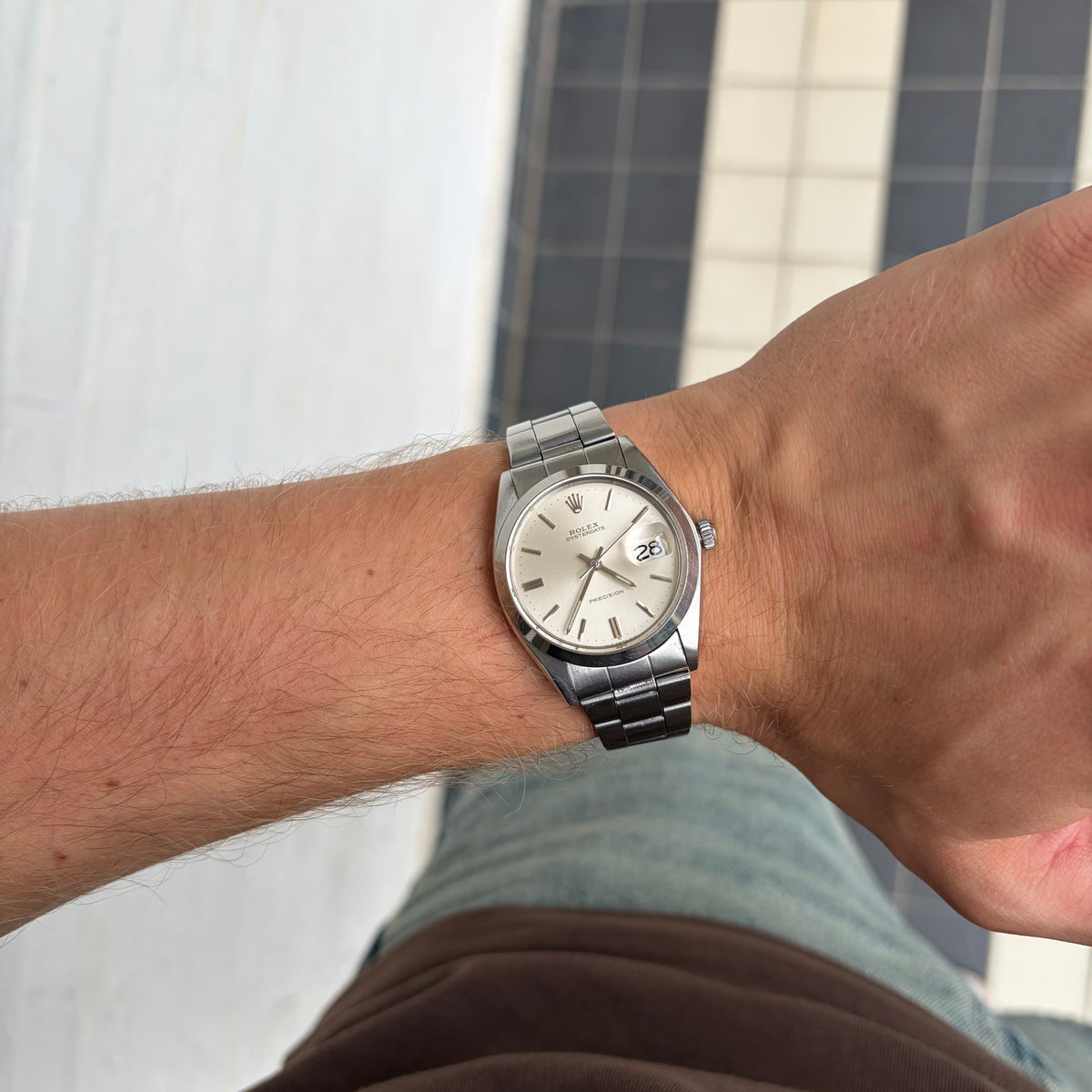 Rolex Oysterdate Precision Ref. 6694 Silver Dial