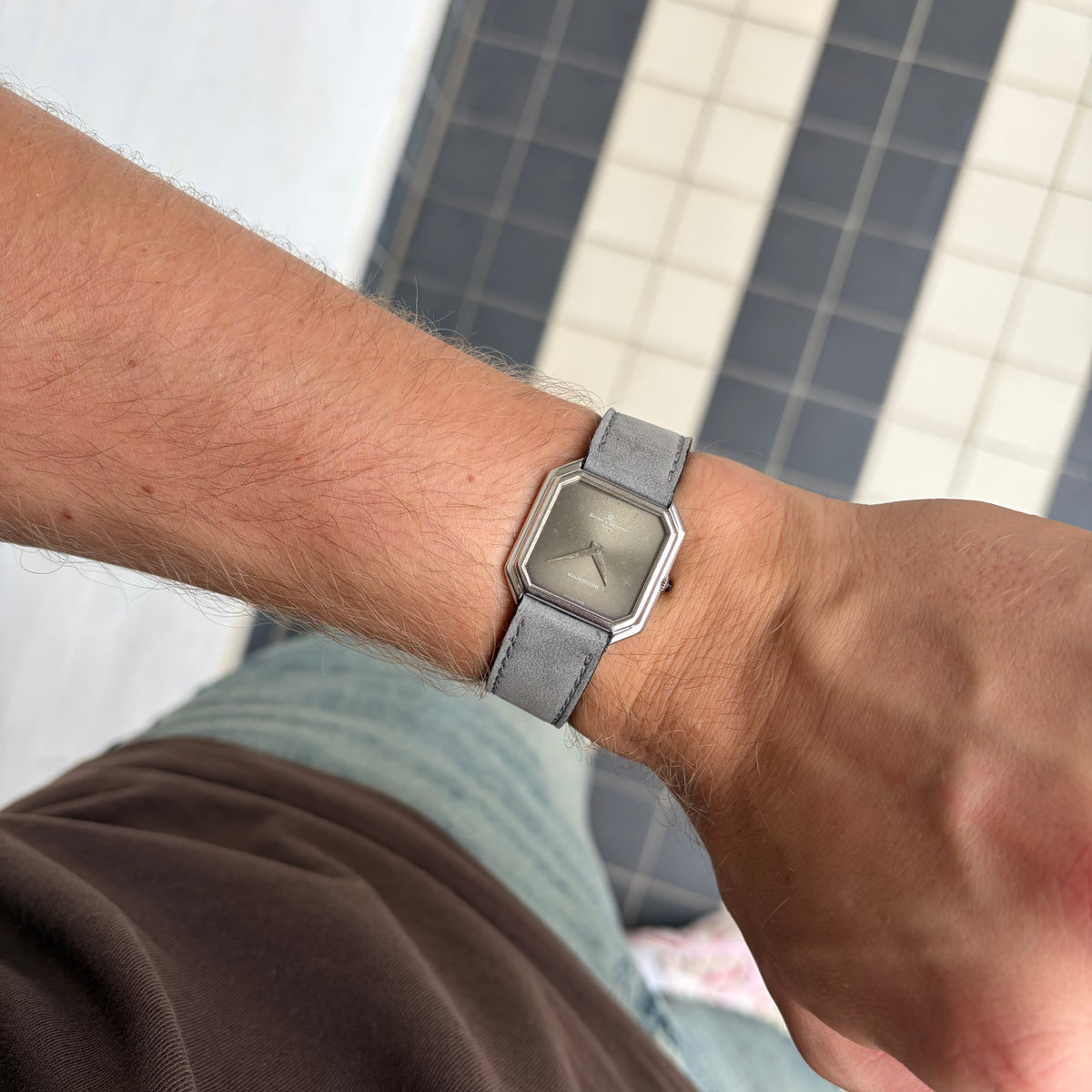 Baume & Mercier Ref. 38260 White Gold Grey 'Mauboussin' Dial