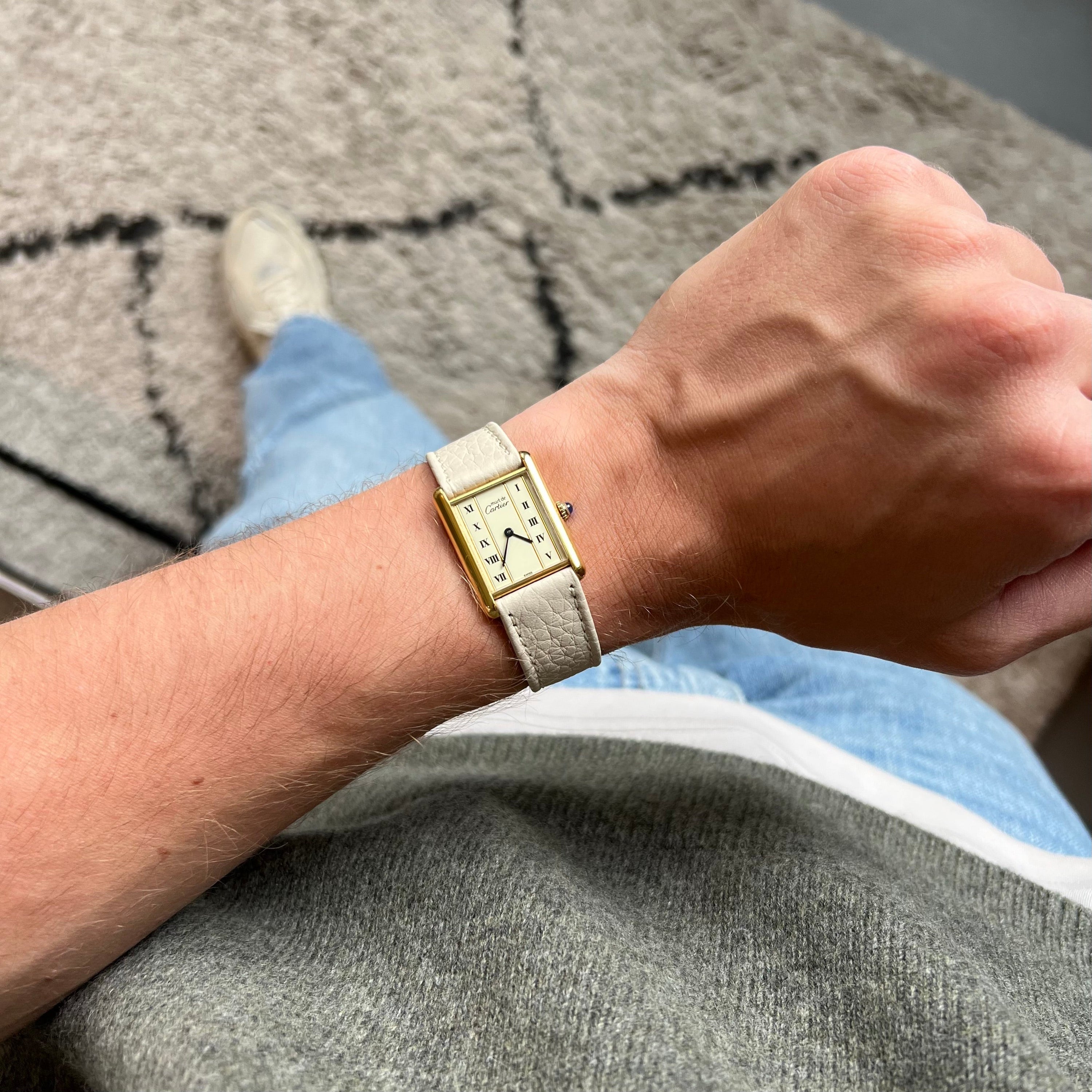 Cartier Must Tank Ref. 590005 Cream Dial Invoice and Box