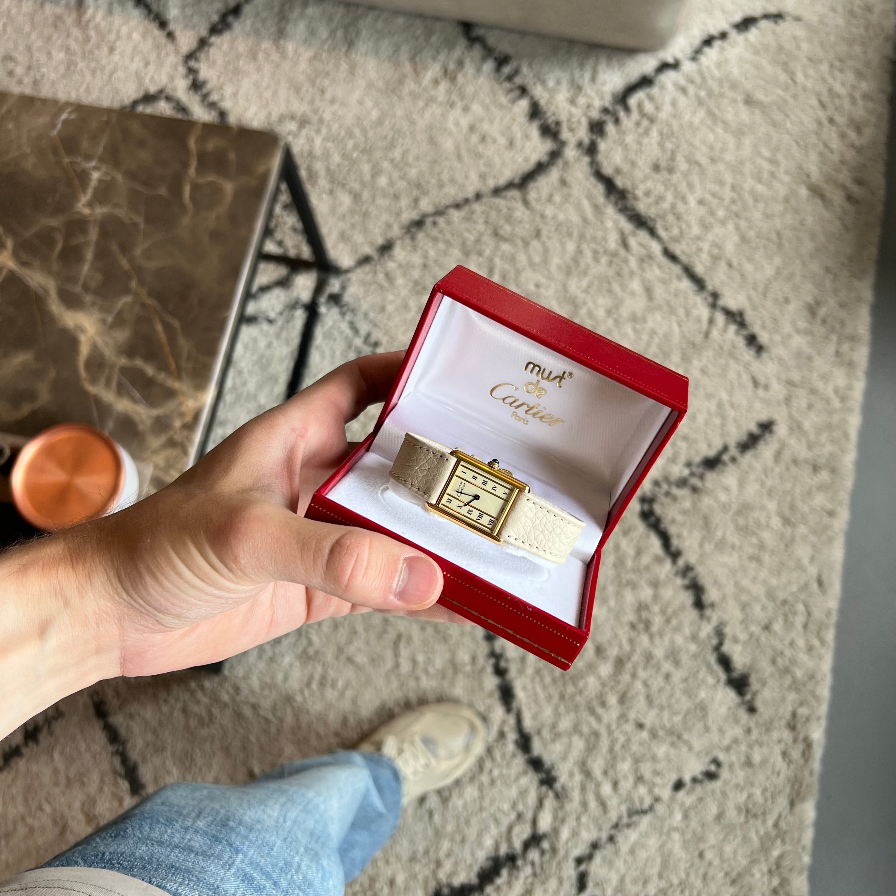 Cartier Must Tank Ref. 590005 Cream Dial Invoice and Box