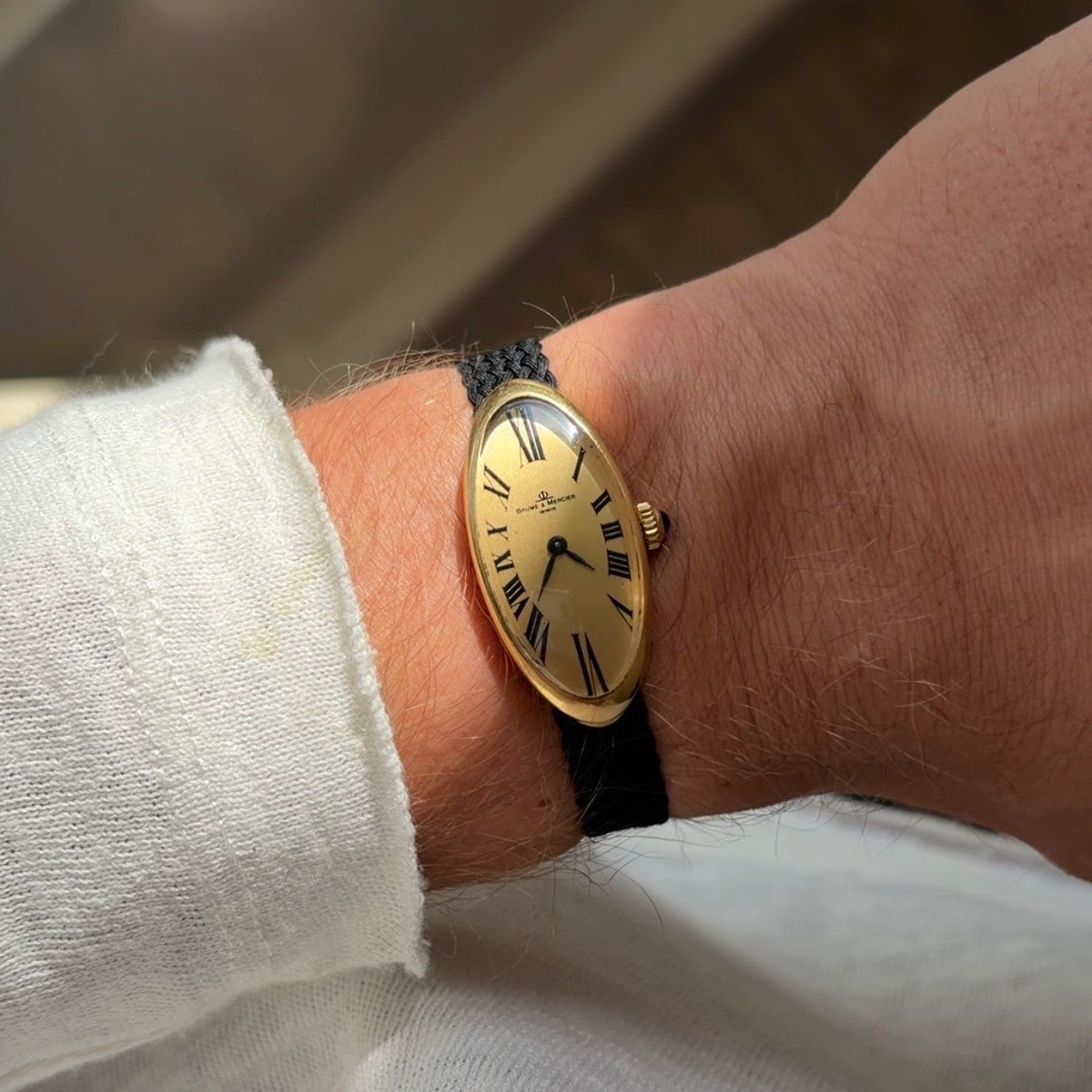 Baume & Mercier 'Baignoire' Style Ref. 38261 18K Yellow Gold
