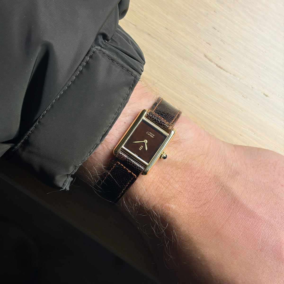 Cartier Tank Must Small Brown 'Tortoise Shell' Dial