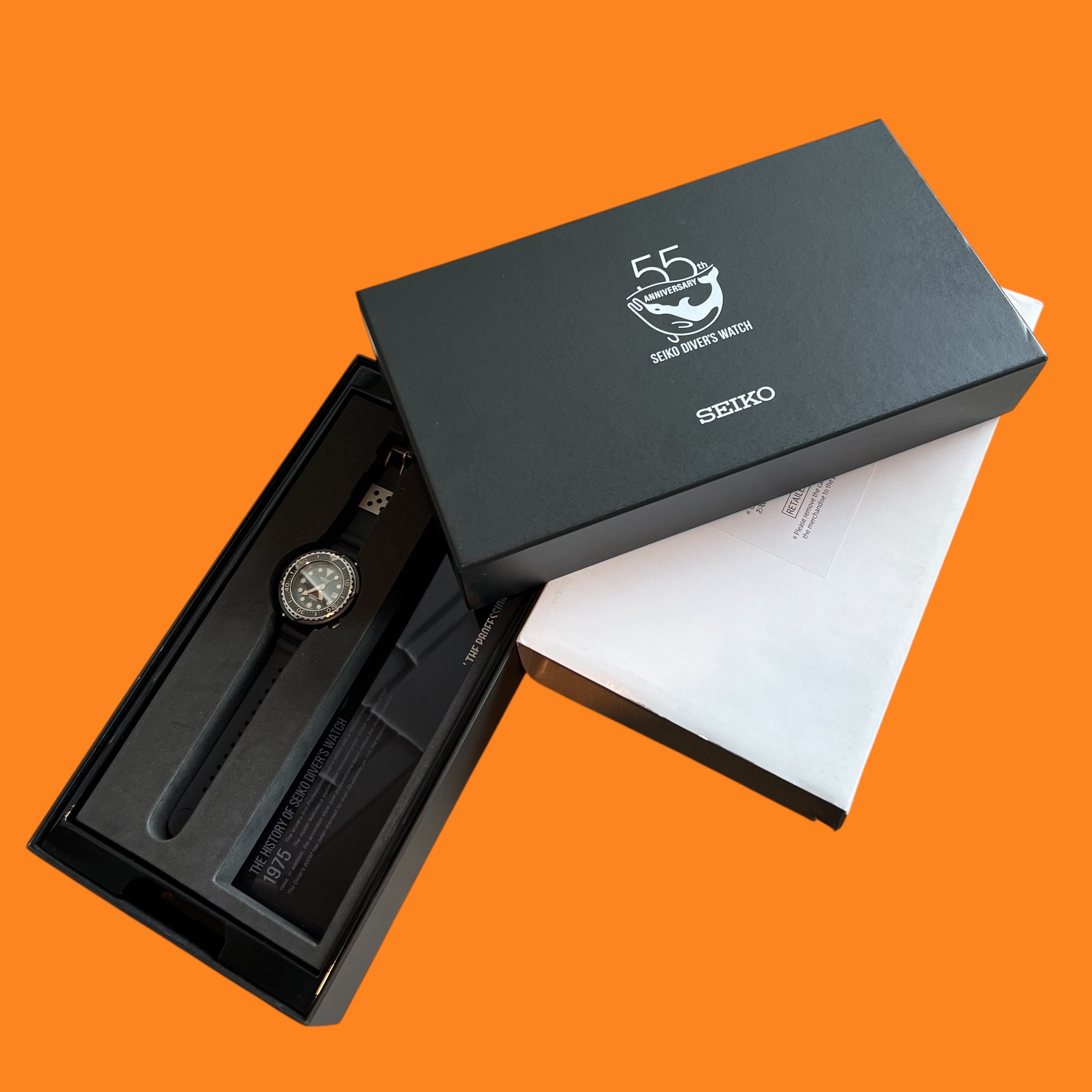 Seiko Prospex SBDX035 "Tuna" Limited 55th Anniversary Box and Papers